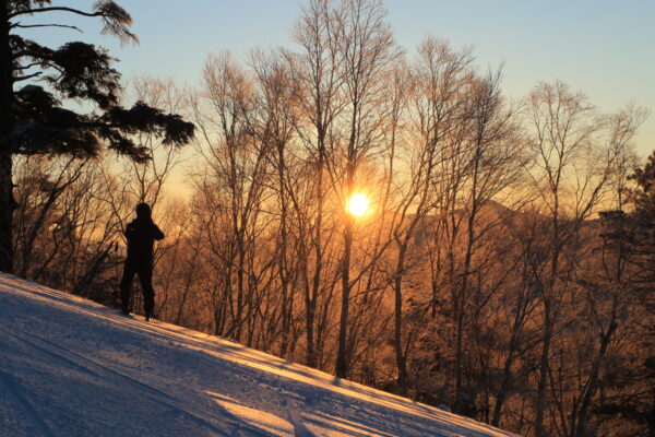 早朝スキー